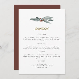 NOEL Winter Berry Christmas Holiday Menu Mariage