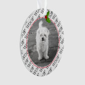 Noël WOOF Empreinte de patte Nom du chien PHOTO Ho (devant)