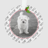 Noël WOOF Empreinte de patte Nom du chien PHOTO Ho (devant)