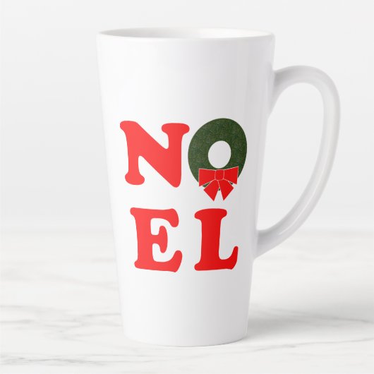 NOEL Wreath Latte Mug (Droite)
