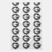 ***NOËL WREATH*** SUR CETTE GRANDE SERVIETTE DE CU (Vertical)