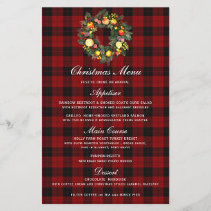 NOËL WREATT MENU NOËL