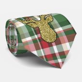 Noël XMAS Plaid Tartan Mens robe Cravate (Roulé)