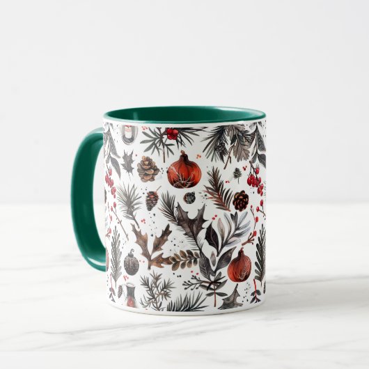 Noël/Yule Mugs | gothique, païen, vacances nordiqu (Devant gauche)