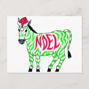Noel Zebra Feestdagenkaart