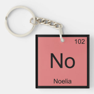 Noelia Naam Chemie Element Periodiek Systeem Sleutelhanger