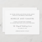 Noelle Elegant Wedding Kaart (Voorkant / Achterkant)