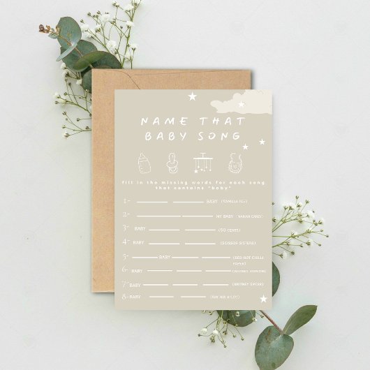 Noem dat baby nummer Rustic minimal baby shower sp Kaart