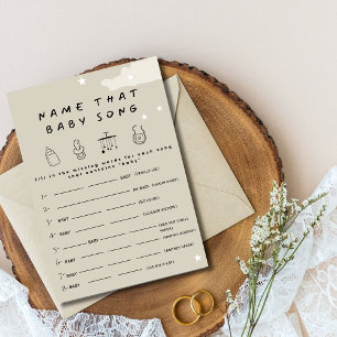 Noem dat baby nummer Rustic minimal baby shower sp Kaart