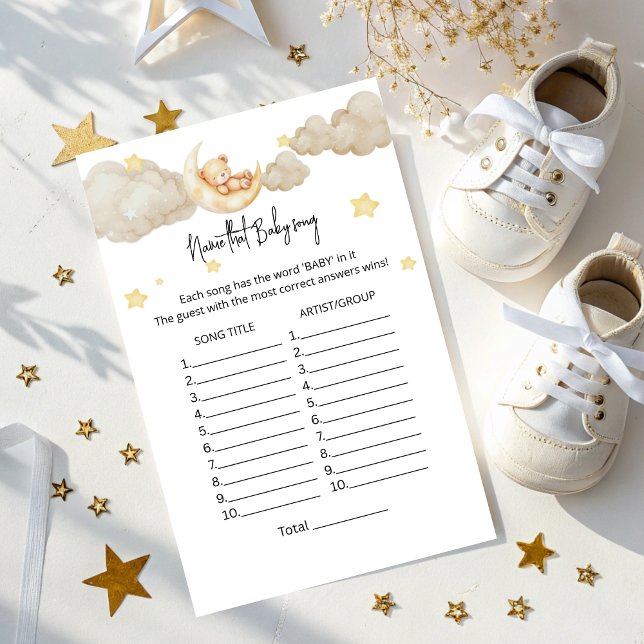 Noem dat Baby Song Spel Over de Maan Baby shower (Creator heeft geüpload)