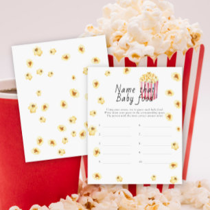 Noem dat baby voedsel douche spel - popcorn