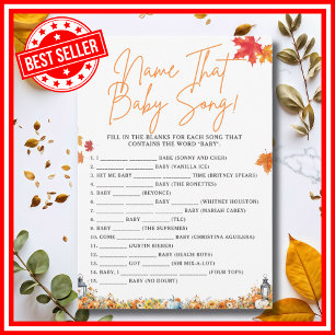 NOEM DAT BABYLIED Baby Shower Spel POMPELMOES Kaart