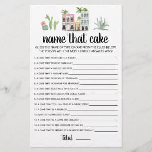 Noem dat cake Party spel met antwoorden