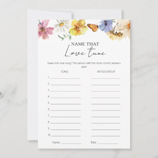 Noem dat deuntje | Boho Vrijgezellenfeest Game Kaa Kaart (Voorkant)