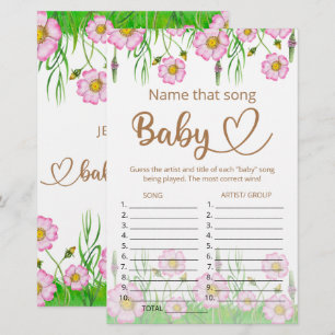 Noem dat liedje baby shower game