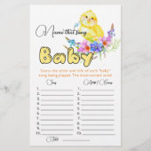 Noem dat liedje baby shower game (Voorkant)