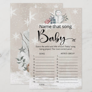 Noem dat liedje baby shower game