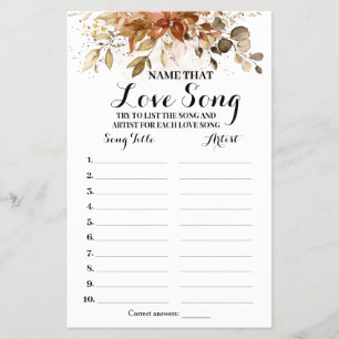 Noem dat liefdeslied Herfst Eucalyptus Shower Spel Flyer