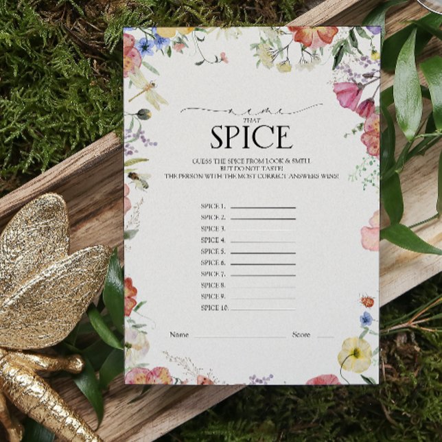 Noem dat Spice Pressed Floral Vrijgezellenfeest sp (Bridal Shower Game!)