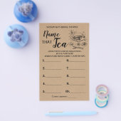 Noem dat Tea Rustic Vrijgezellenfeest Game Kaart (Enkel)