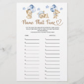 Noem dat Teddy Bear Boy Baby shower (Voorkant)