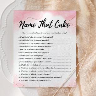 Noem die Cake Roos Gold Party Game Kaart