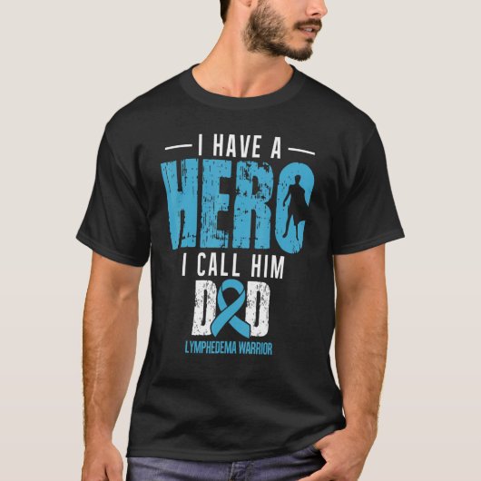 Noem hem pap Lymphedema Awareness Supporter Ribbon T-shirt (Voorkant)