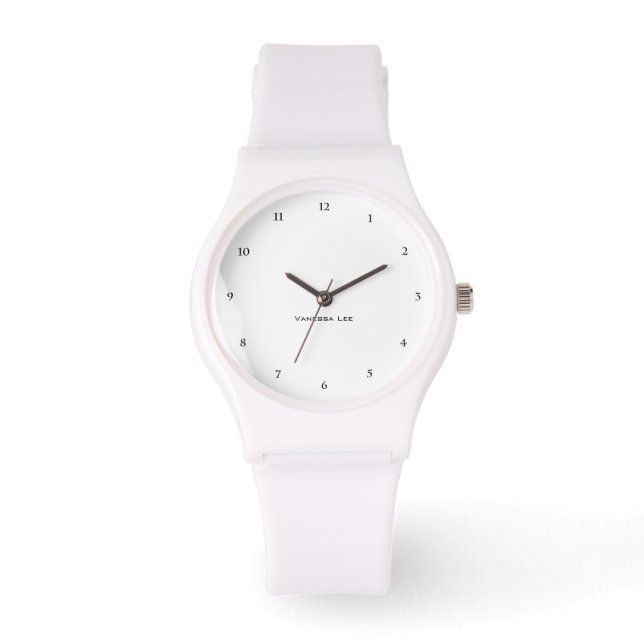 Noem je Sporty White Horloge (Voorkant)