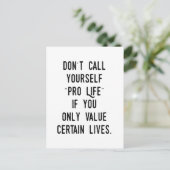 Noem je zelf geen pro-leven als... briefkaart (Staand voorkant)