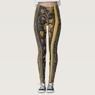 Noem me Bloemen Gele kant AI kunst Leggings