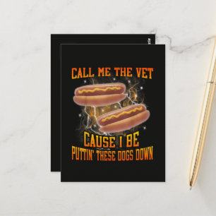 Noem me de dierenarts want ik ben grappig hard het briefkaart