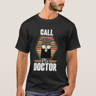 Noem me dokter Alpaca Lama PhD doctoraat afstudere T-shirt