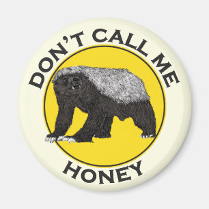 Noem me geen honingbadger Gele feminist Magneet