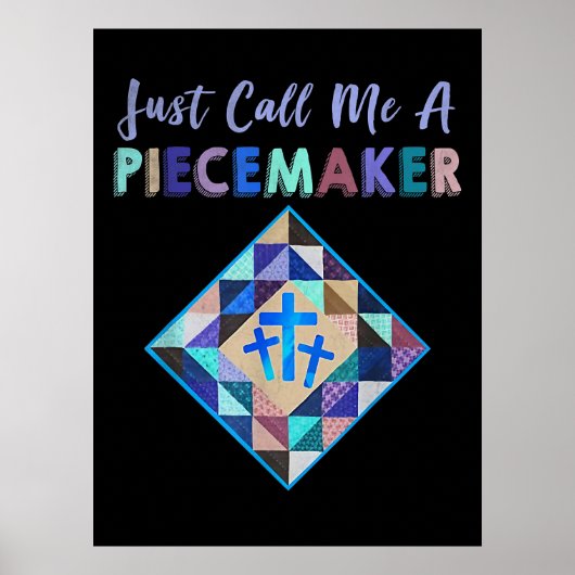 Noem me gewoon een piemaker Colour Farbic Quilting Poster (Voorkant)