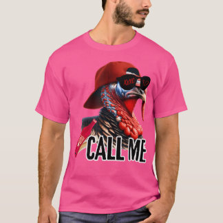Noem me kalkoenjager Jachtseizoen Cute Kalkoen J T-shirt