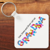 Noem me kleinma Crochet Letters Child Names Sleutelhanger (Voorkant)