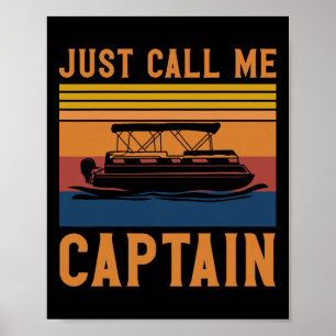 Noem Me Maar Kapitein Ponton Vaar Anker Cadeau Poster