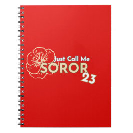 Noem me maar Soror 2023 Crimsom & Cream Notitieboe Notitieboek