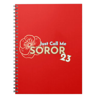 Noem me maar Soror 2023 Crimsom & Cream Notitieboe Notitieboek