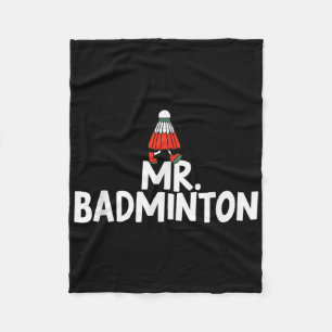 Noem me Mr. Badminton Speler Funny Shuttle Fleece Deken