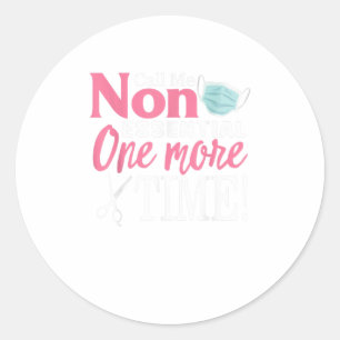 Noem me niet essentieel meer Haarstylist Hairdress Ronde Sticker