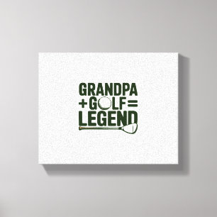 Noem me opa, zie me golfen canvas afdruk