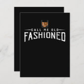 Noem me oude whiskey bedankkaart (Voorkant / Achterkant)