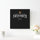 Noem me oude whiskey vierkante klok (Huis)