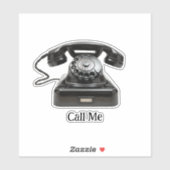Noem me ouderwetse telefoon sticker (Vel)
