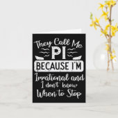 Noem me Pi omdat irrationele Funny Pi Day Wiskunde Kaart (Gele Bloem)