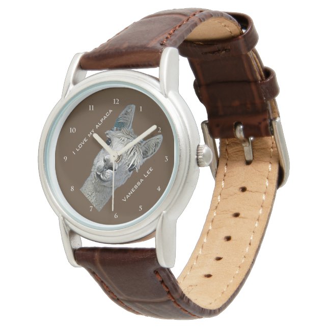 Noem U en uw Alpaca Horloge (Gekanteld)