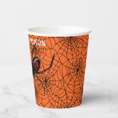 Noem uw Poison Black Widow Spider Halloween Webs Papieren Bekers (Links)