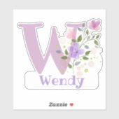 Noem Wendy met de Sticker van de Brief W uit (Vel)