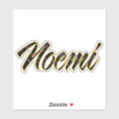 Noemi or noir Lettering Autocollant Sticker (Feuille)